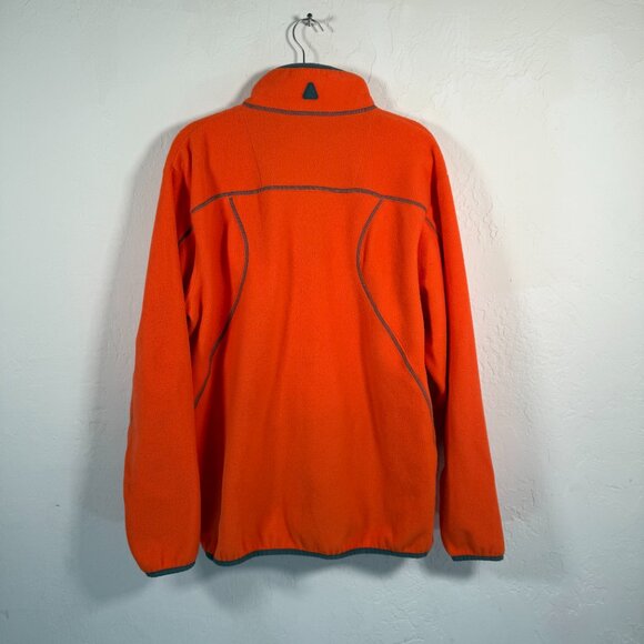Antigua Orange Mock Collar Ice Quarter-Zip Soft Fleece Pullover Jacket Size L - Picture 3 of 11
